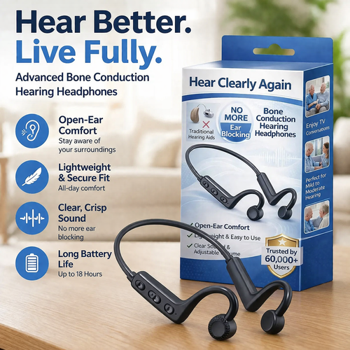 🌎Ends Today: 83% OFF!⏰👂Revitalize your ears again💖 💥 LIMITED TIME OFFER!🔥Advanced Bone Conduction Smart Hearing Headphones