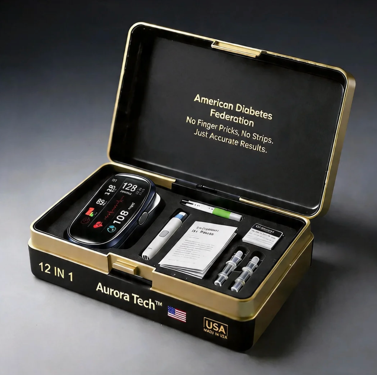 🔥Final 2 Hours : Only Limited Stock Left🏆Aurora Tech™ Non-Invasive Blood Glucose Meter 99.9% Accuracy （Mayo Clinic Recommended）