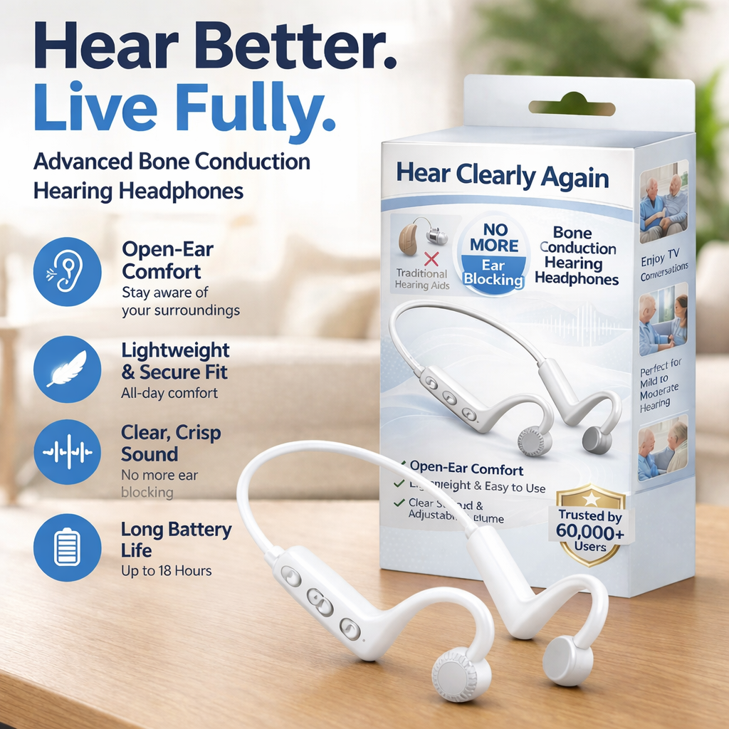 🌎Ends Today: 83% OFF!⏰👂Revitalize your ears again💖 💥 LIMITED TIME OFFER!🔥Advanced Bone Conduction Smart Hearing Headphones