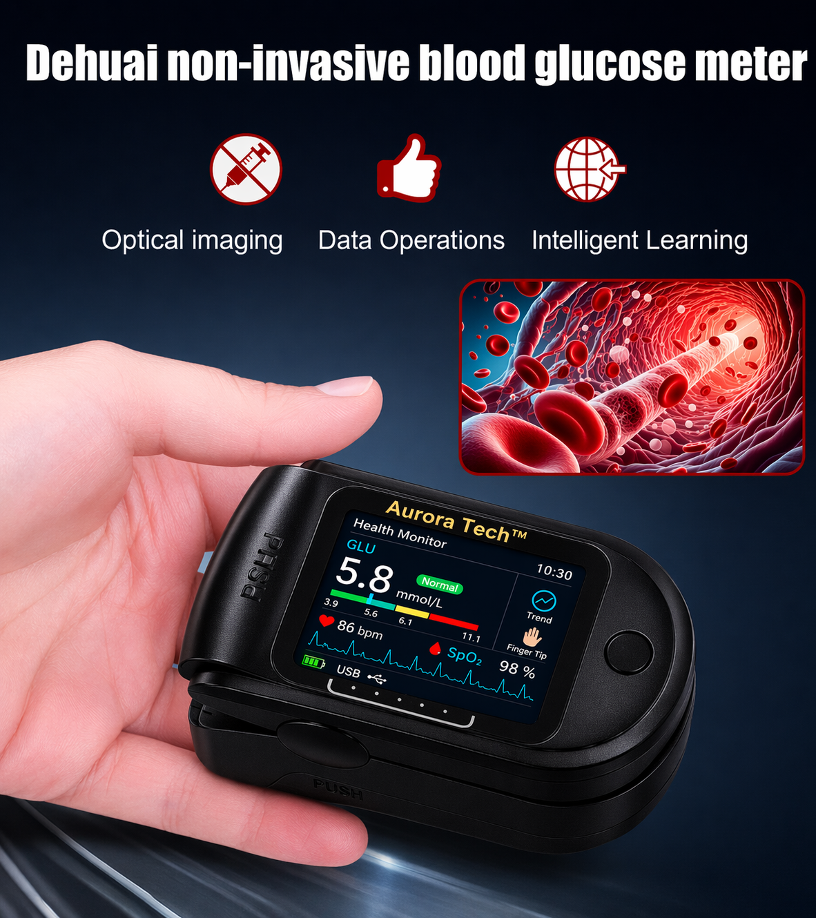 💥Aurora Tech™ Non-Invasive Blood Glucose Monitor | High-Precision 99.9% Accuracy | TGA Certified